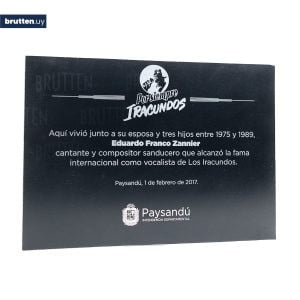 Placa recordatorio alucobond