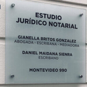 Cartel de vidrio profesionales