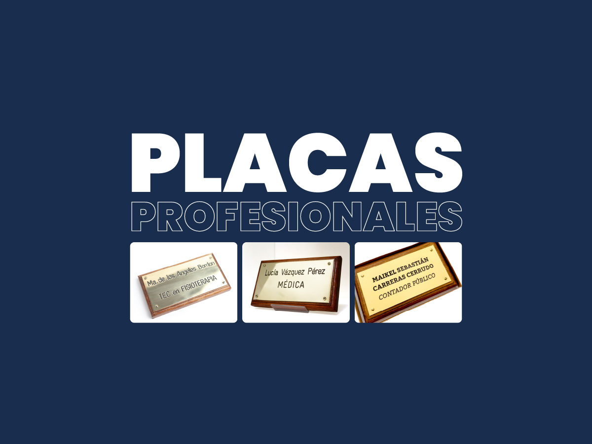 Placas profesionales para nuevos egresados: calidad que deja huella